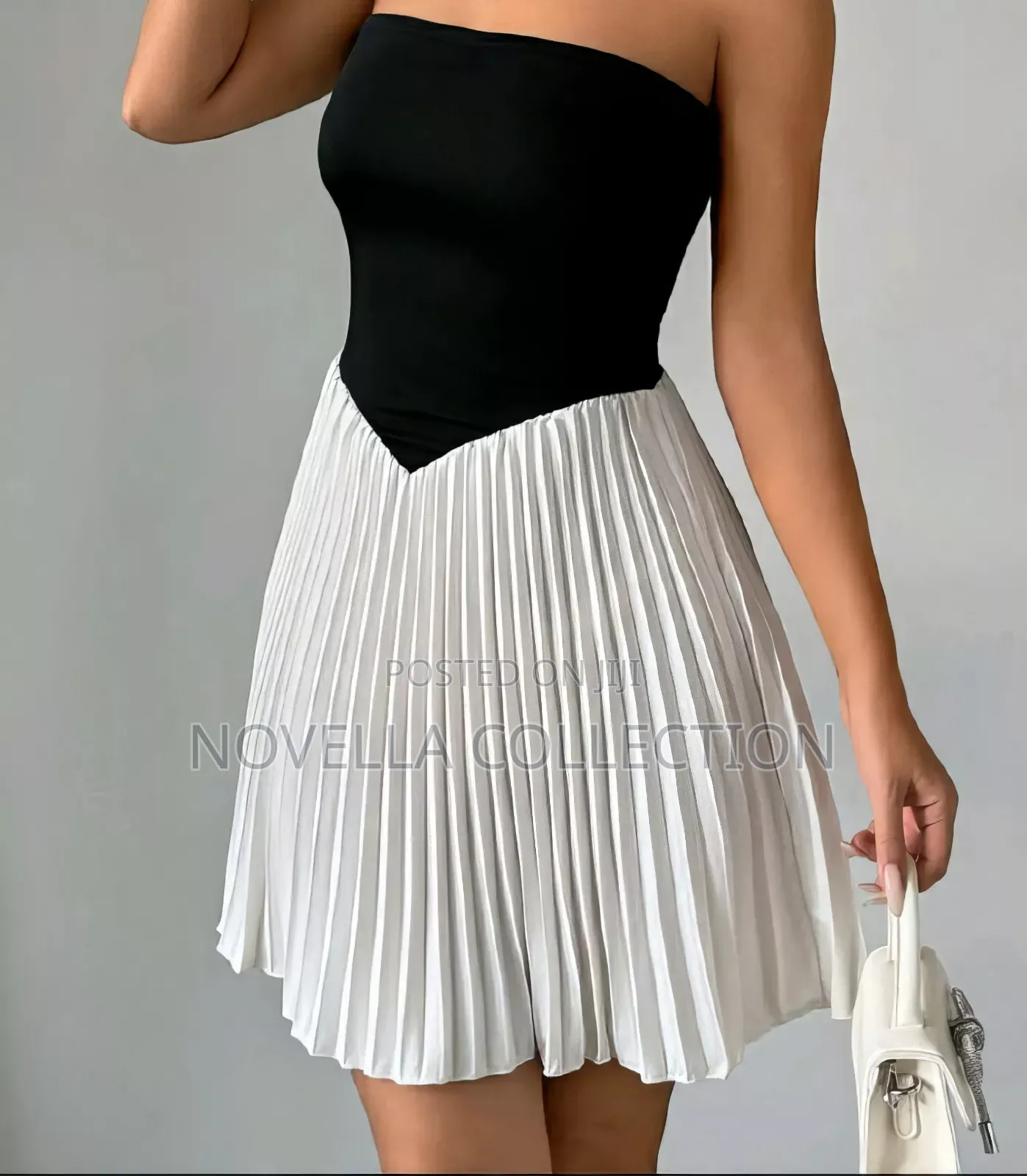 Short Black and White Dress (Available on Hand)