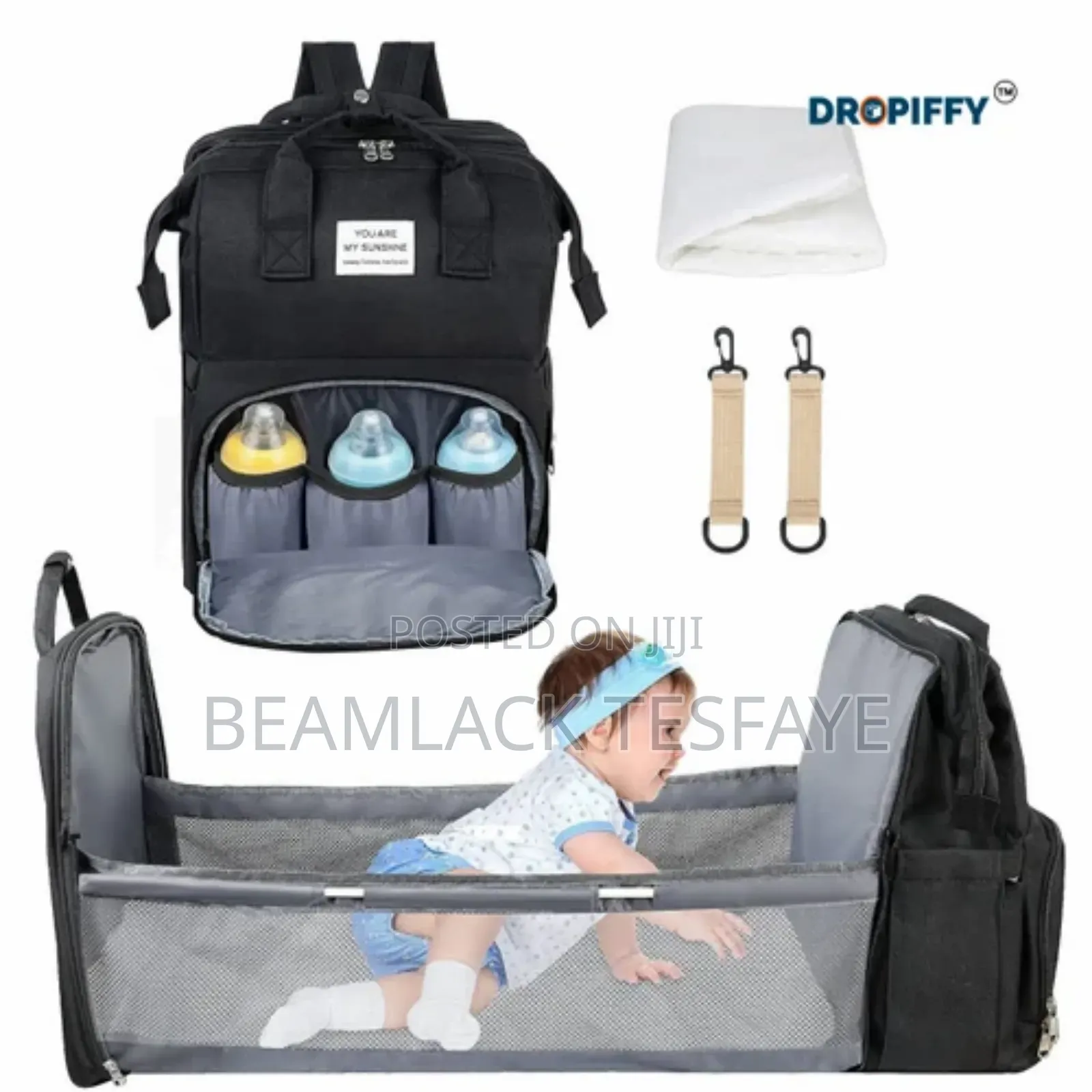 Baby Diaper Bag and Foldable Bed
