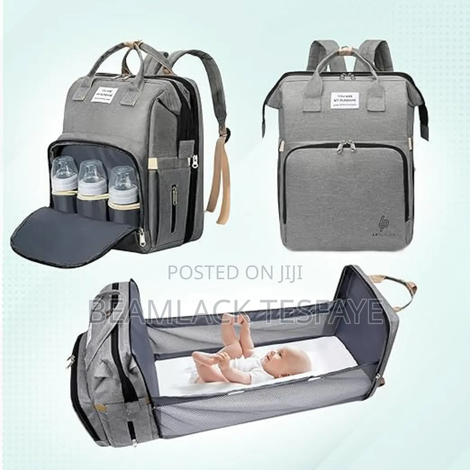 Baby Diaper Bag and Foldable Bed