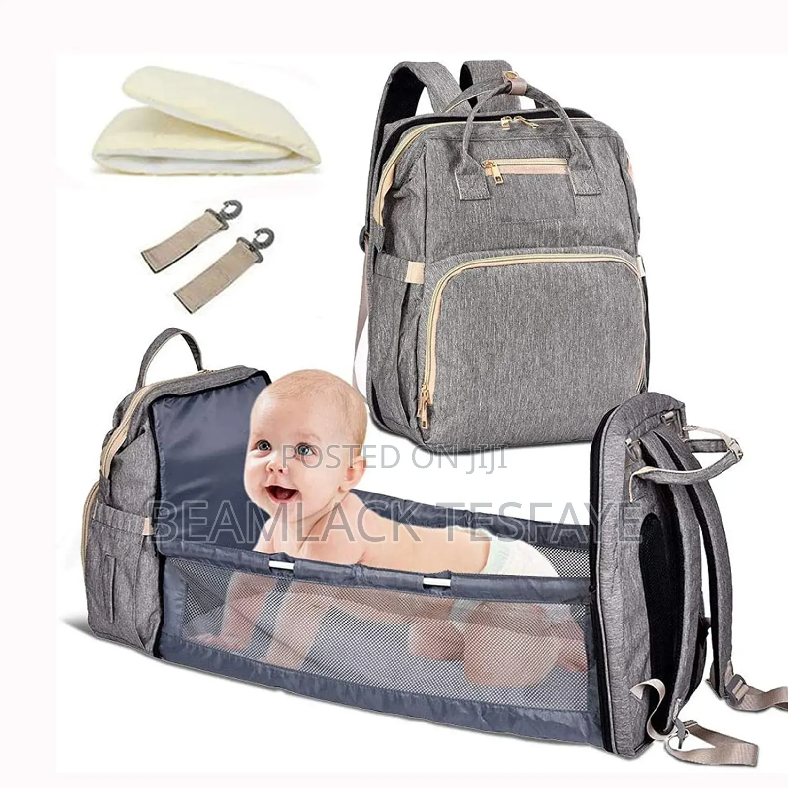 Baby Diaper Bag and Foldable Bed