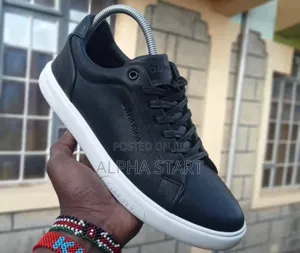 Photo - Calvin Klein Ck ‘Black/White’ Genuine Leather Men’S Shoes