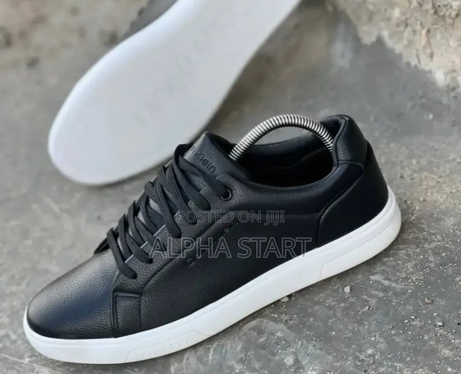 Calvin Klein Ck ‘Black/White’ Genuine Leather Men’S Shoes