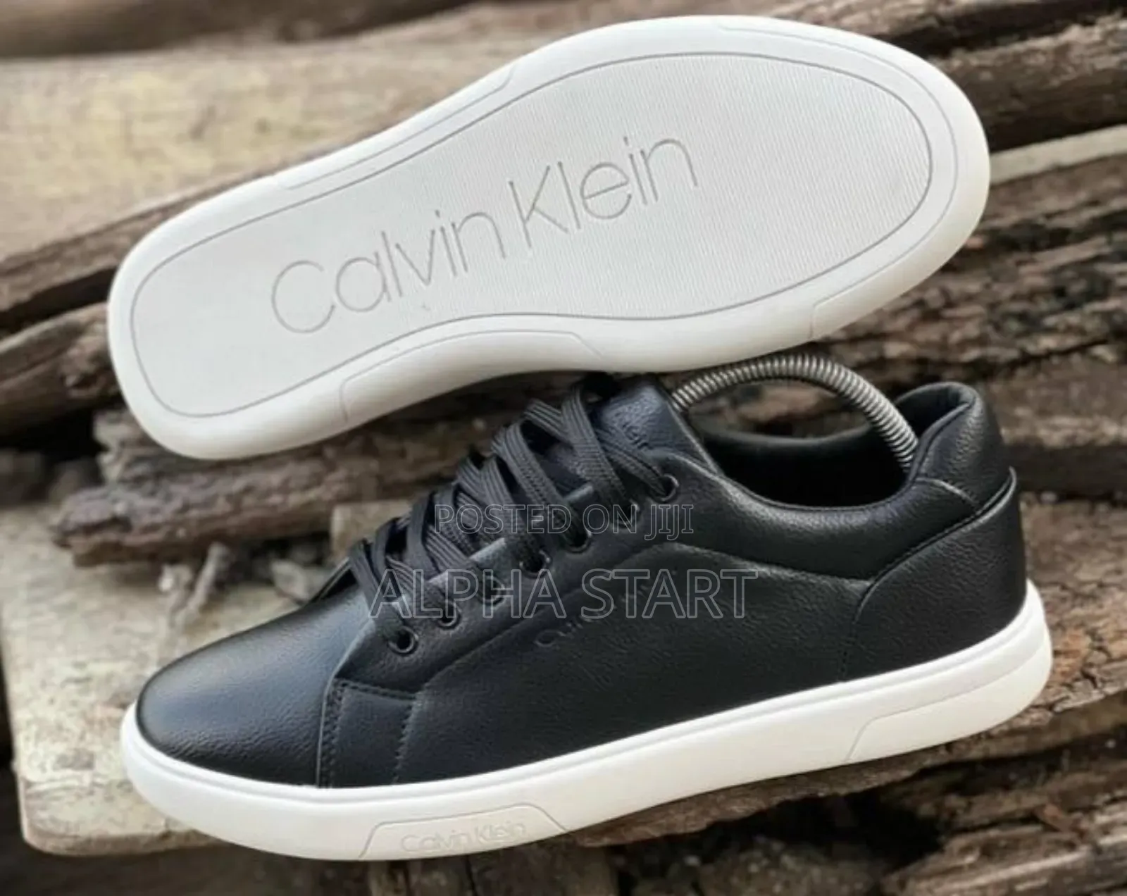 Calvin Klein Ck ‘Black/White’ Genuine Leather Men’S Shoes