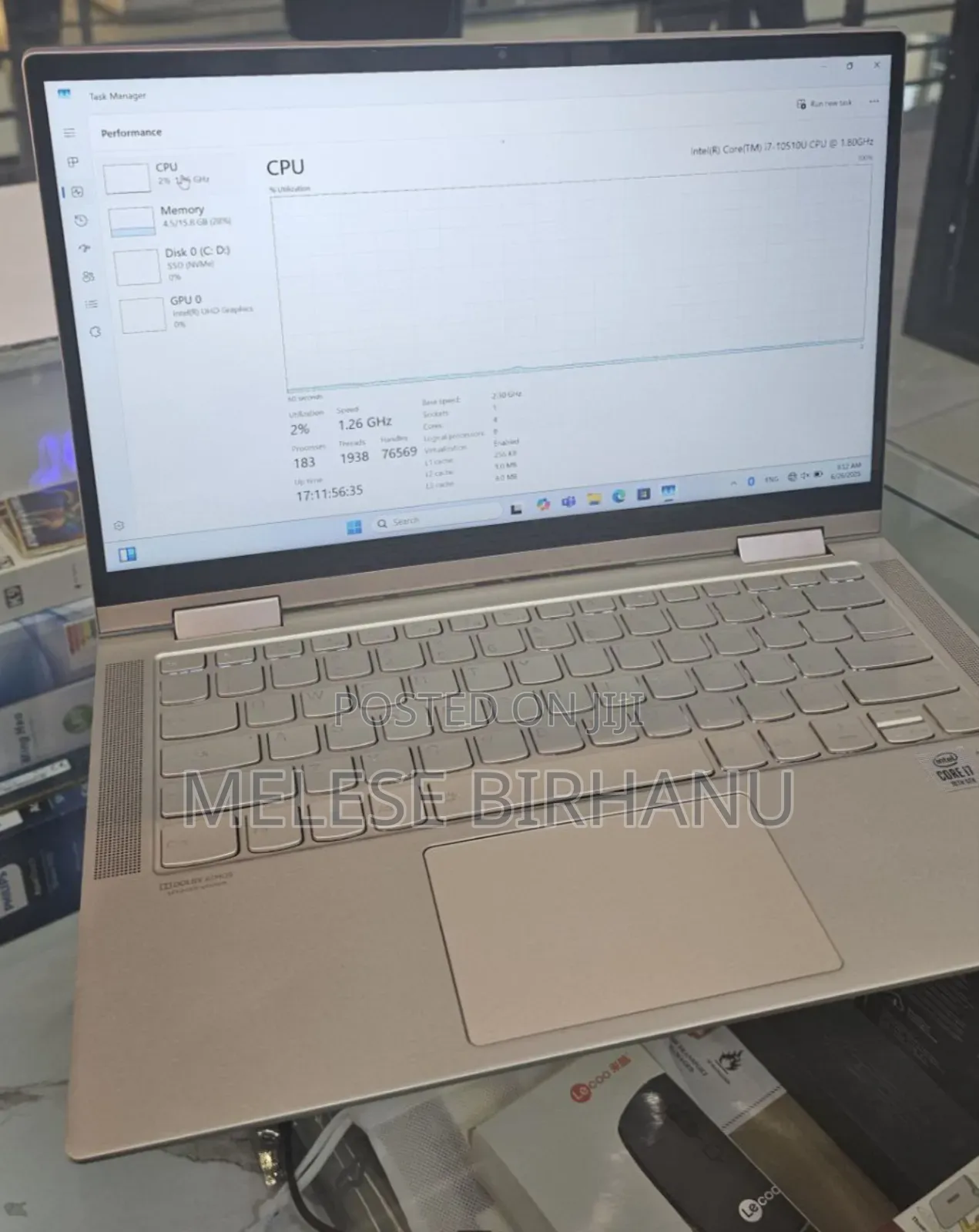 New Laptop HP 16GB Intel Core I7 SSD 512GB