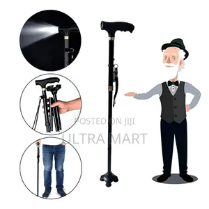 Adjustable Anti-Slip Walking Stick With Led Light