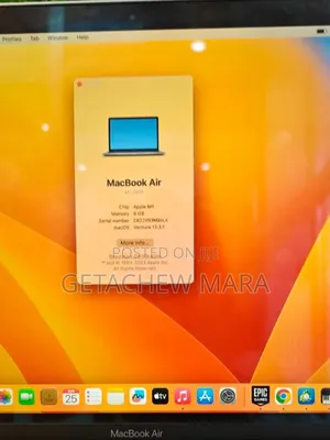 New Laptop Apple MacBook Air 2020 M1 8GB Apple M3 Pro SSD 256GB