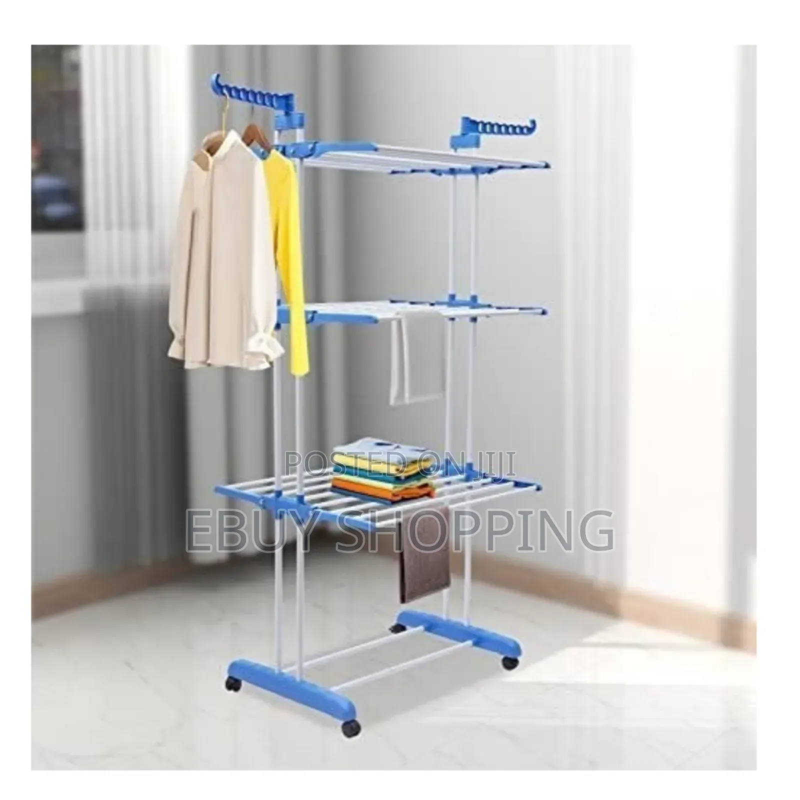 *Versatile 3-Layer Garment Drying Rack – No Stretching,