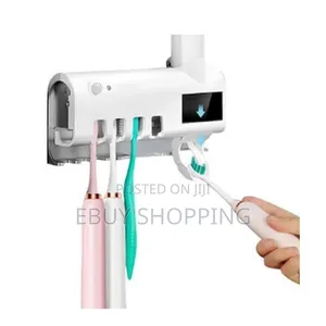 *Toothpaste Toothbrush Organizer With Built-in Uv Light*