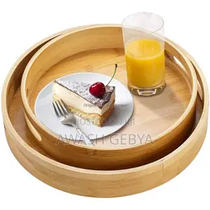 Photo - Bamboo Pallet Food Tray 3 Pc