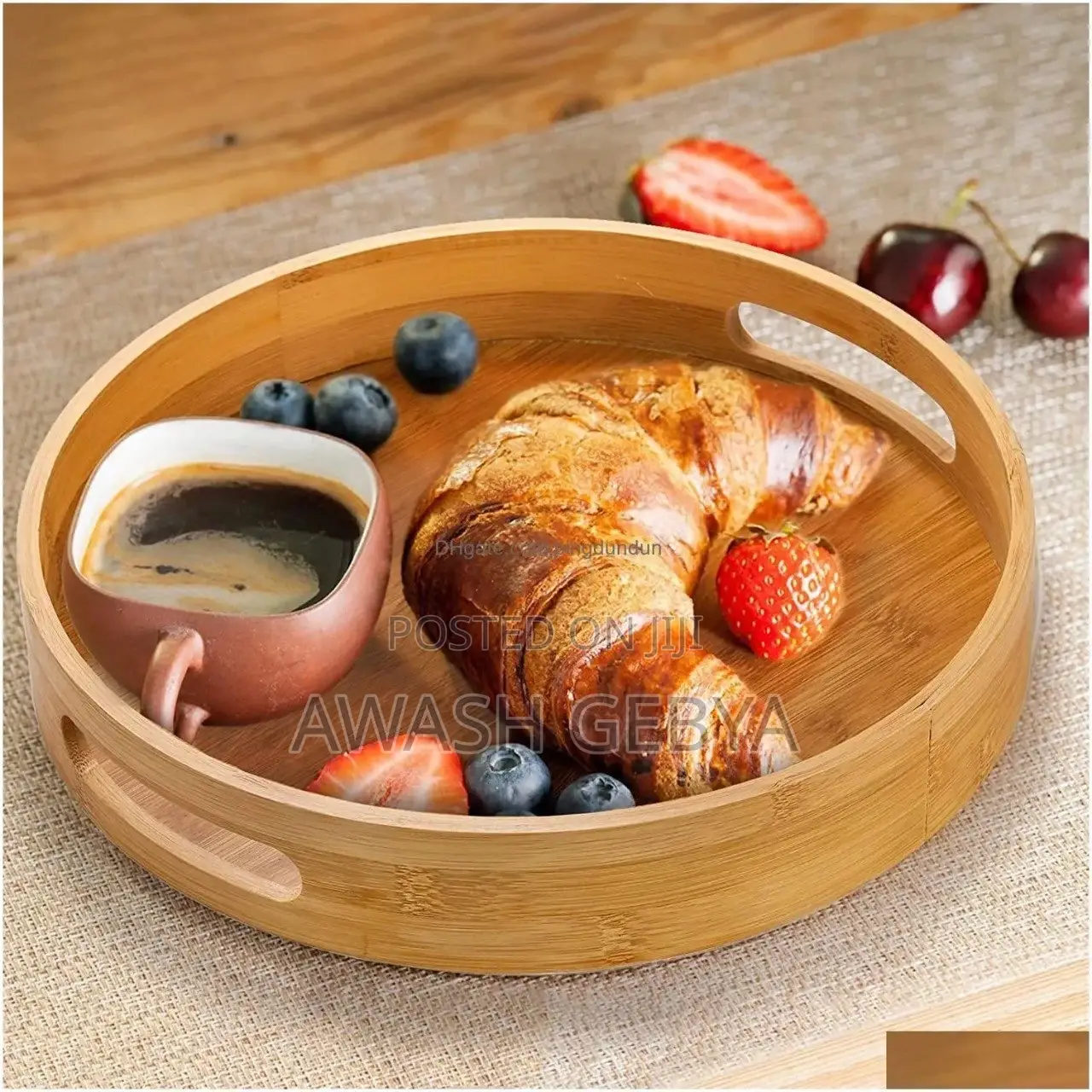 Bamboo Pallet Food Tray 3 Pc