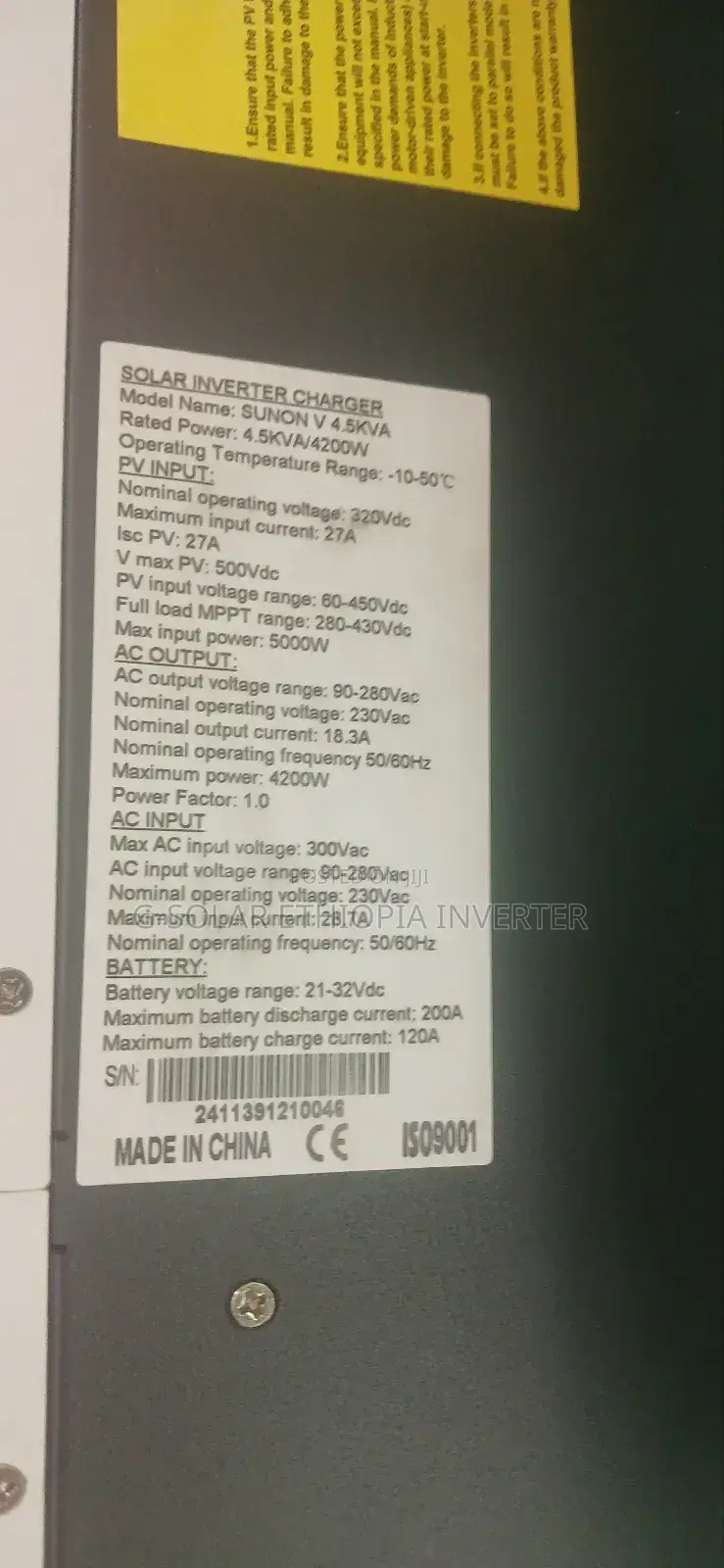Solar Energy System for Sale Addis Ababa – Inverter + Batter