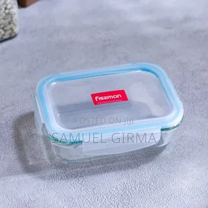 Rectangle Glass Food Container With Pp Lid 1040ml