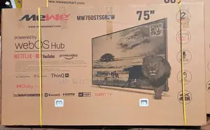 Mewe Tv 75"Inch Smart Android Webos Hub New 2025 Tv