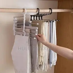 5-in-1 Foldable Clothes Hanger የልብስ መስቀያ