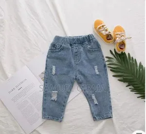 Mk- 0599 Toddlers Denim Ripped Jeans Size: 1-5 Years