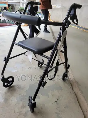 Photo - Walker With Seat Back Support爻ظwheels - Walker灵كunder-Seat