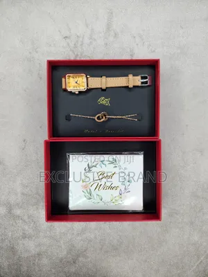 Premium Gift Set for Her Watch + Bracelet + Best Wishes Card