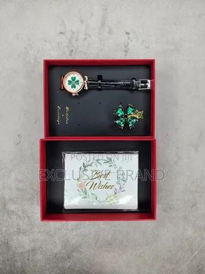 Premium Gift Set for Her Watch + Bracelet + Best Wishes Card