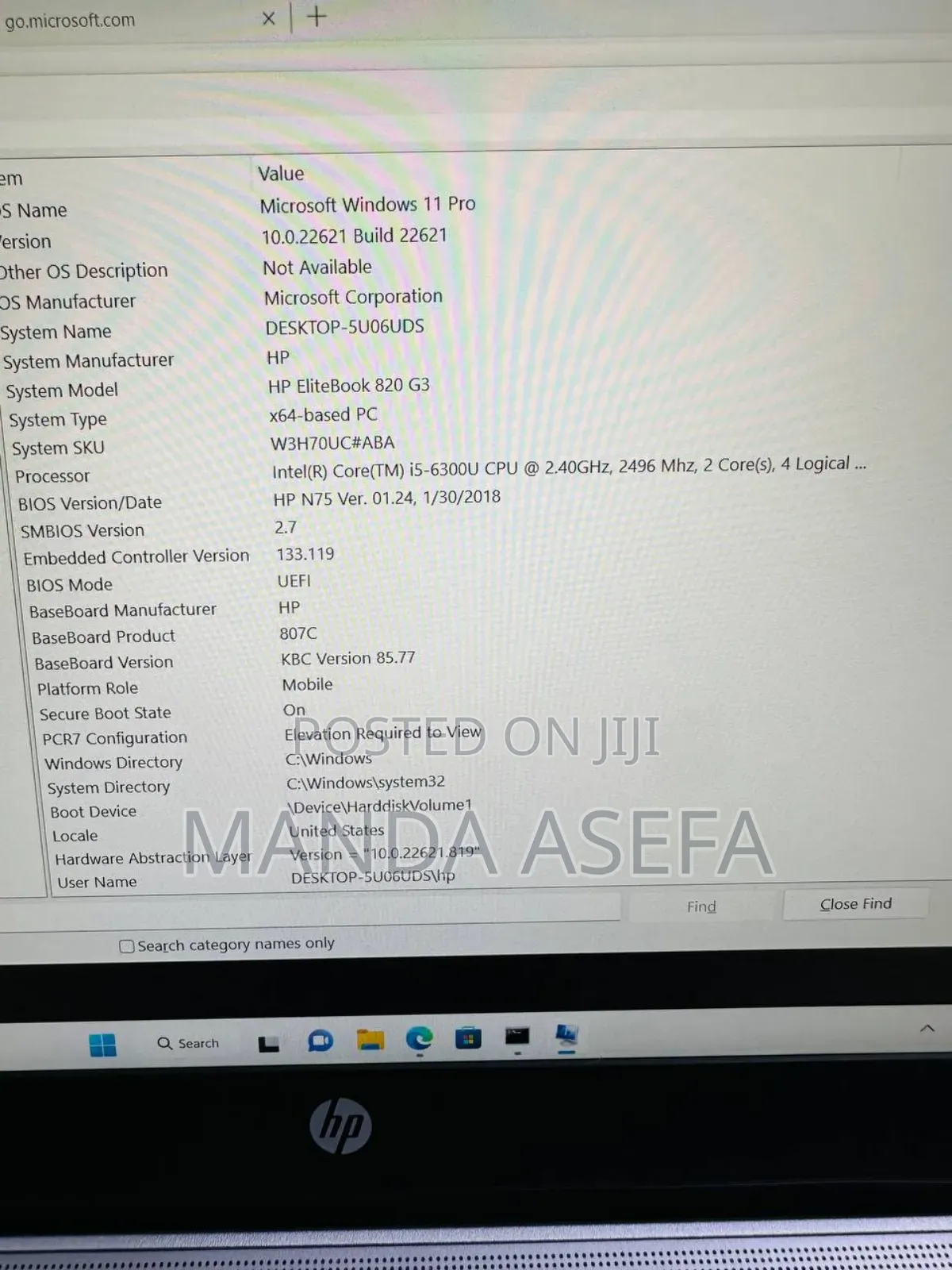 New Laptop HP EliteBook 820 G3 8GB Intel Core I5 SSD 128GB