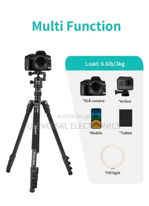 Jmary 2-in-1 Aluminum Alloy Tripod With Panoramic Ball Head