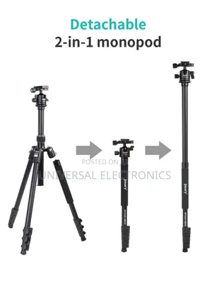 Jmary 2-in-1 Aluminum Alloy Tripod With Panoramic Ball Head