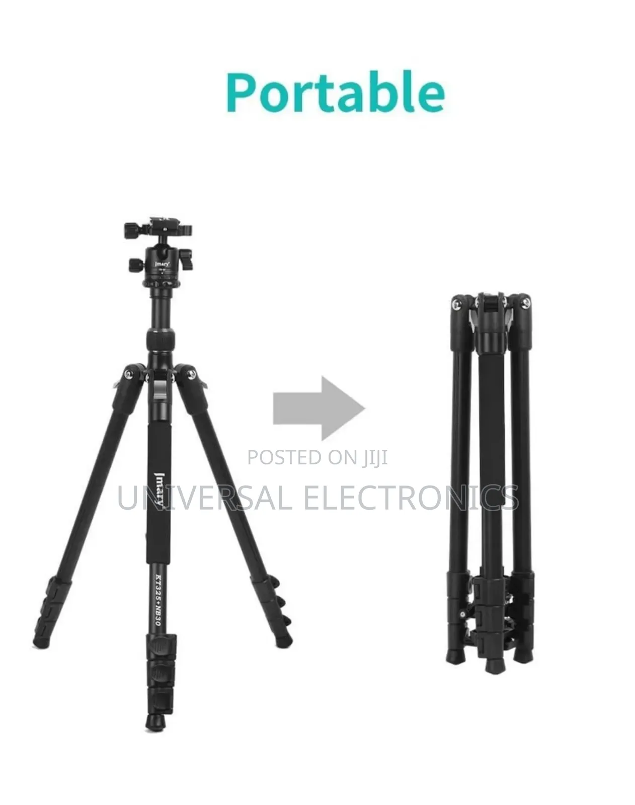Jmary 2-in-1 Aluminum Alloy Tripod With Panoramic Ball Head