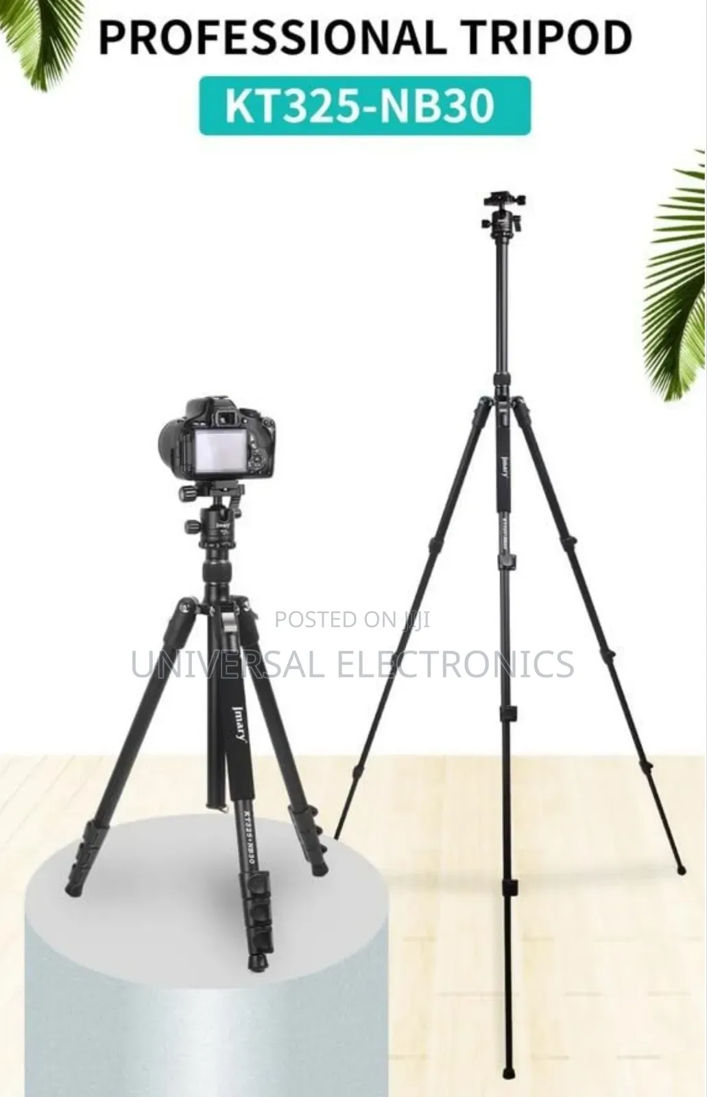 Jmary 2-in-1 Aluminum Alloy Tripod With Panoramic Ball Head