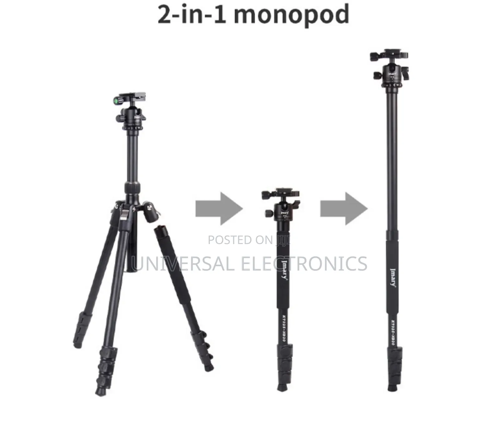 Jmary 2in1 Folded Aluminium Professional 360 Rotation Tripod