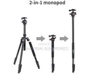 Jmary 2in1 Folded Aluminium Professional 360 Rotation Tripod