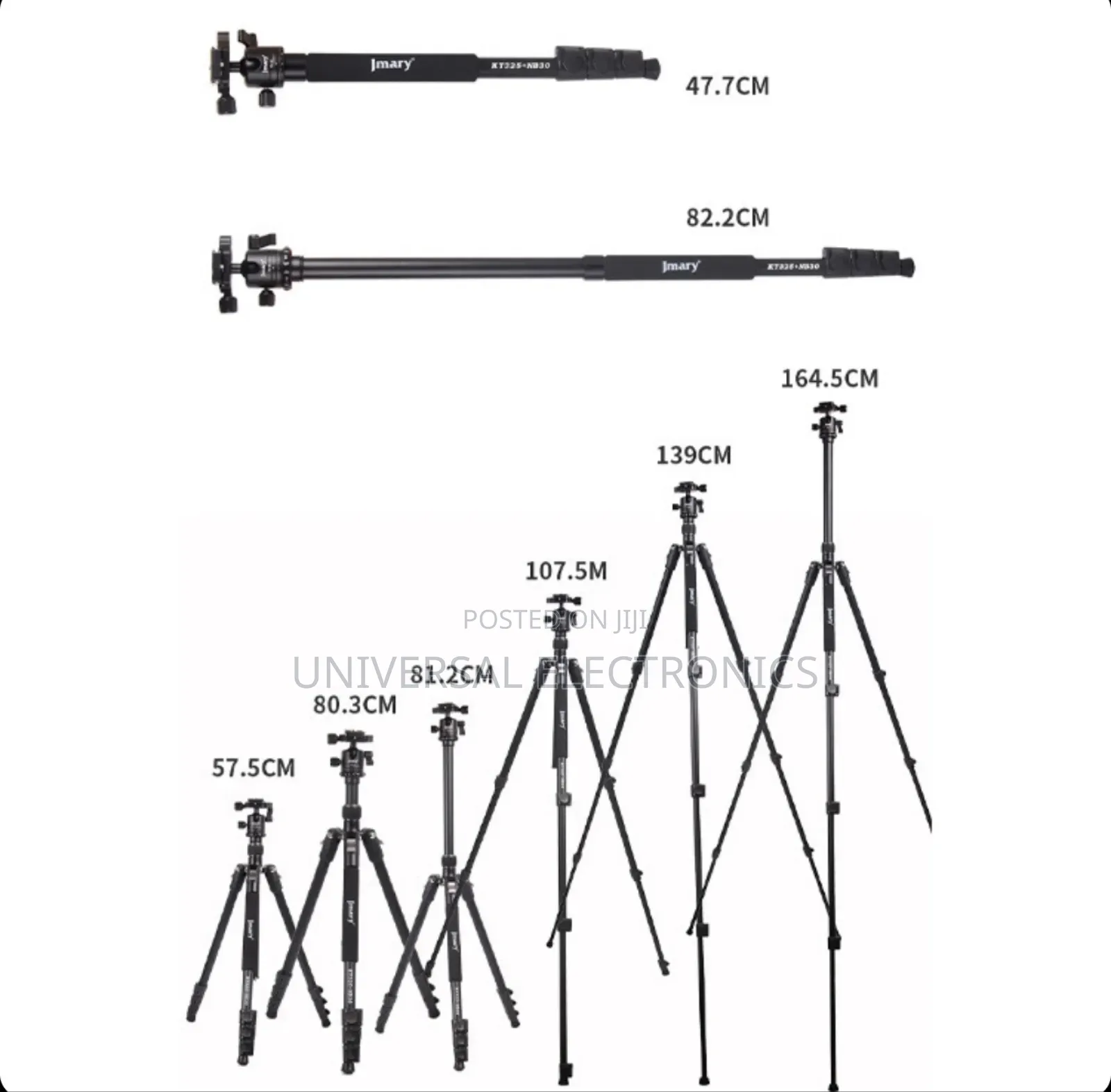 Jmary 2in1 Folded Aluminium Professional 360 Rotation Tripod
