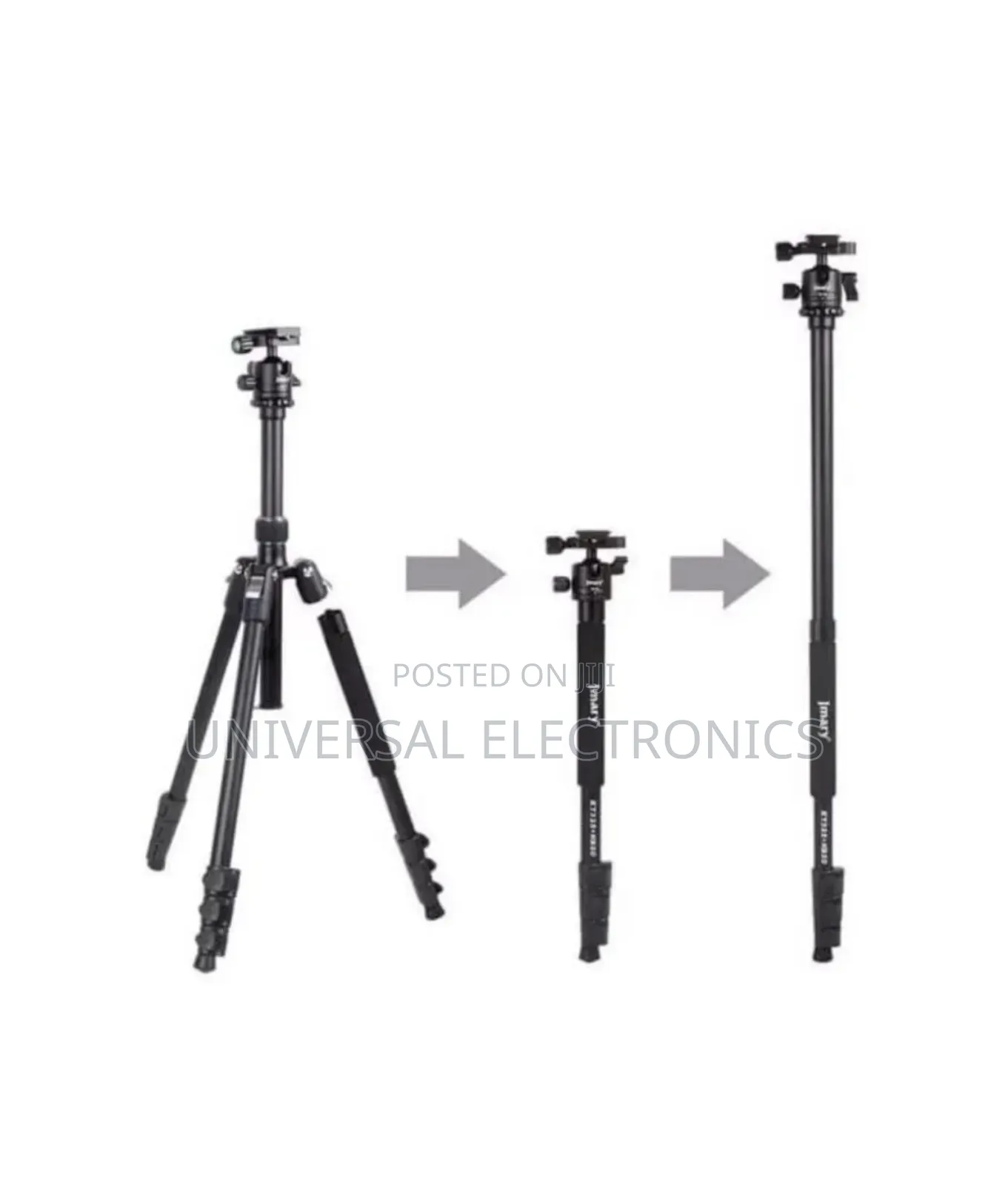 Jmary Professional Heavy-Duty Travel Tripod (Max 8kg)