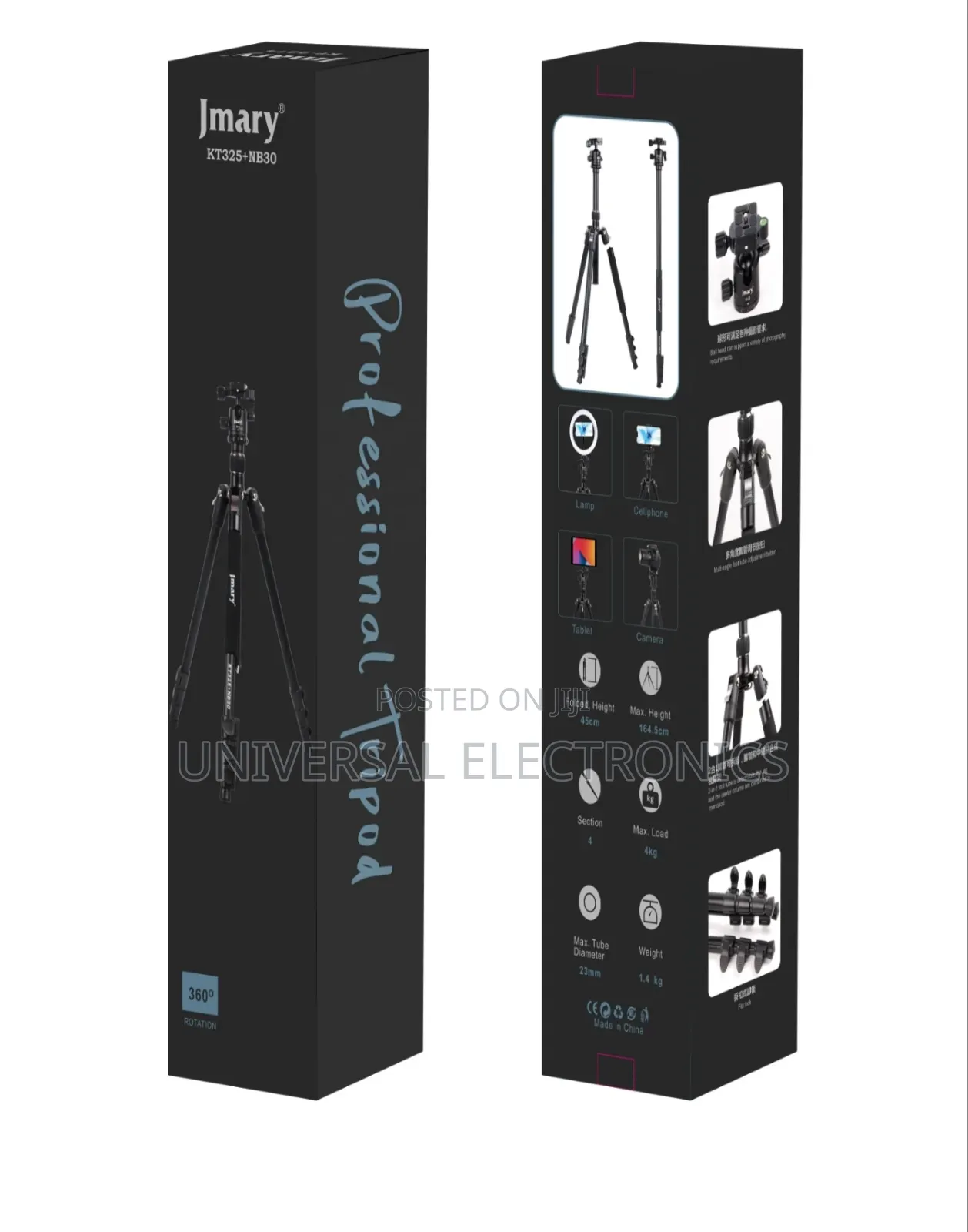 Jmary Professional Tripod With Panoramic Ball Head