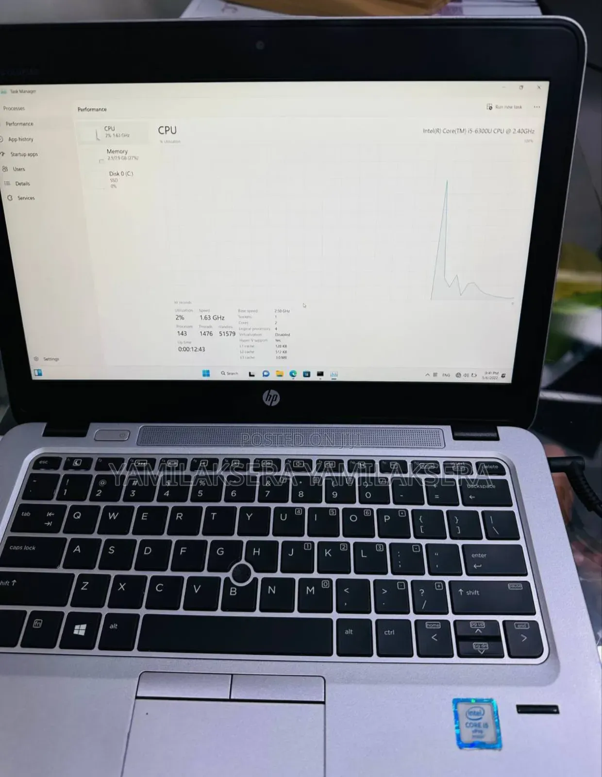 New Laptop HP EliteBook 820 8GB Intel Core I5 SSD 128GB