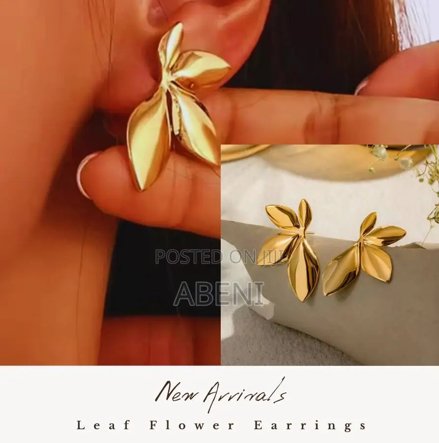 Leaf Flower Earrings