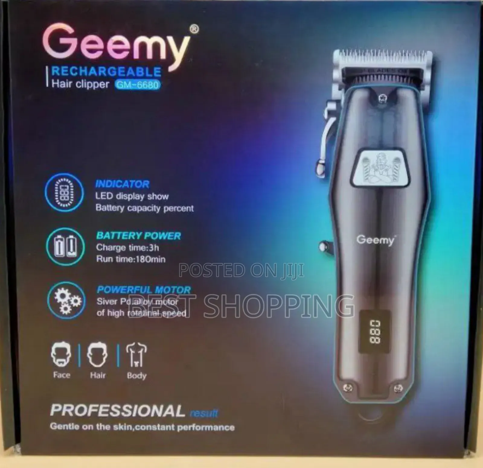 Geemy Rechargeable Hair Clipper