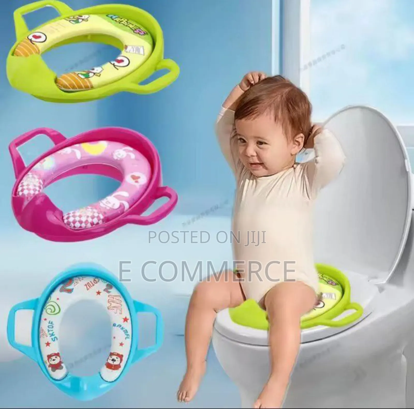 Childrens Toilet Seat Plus Size Cartoon Soft Baby Toilet