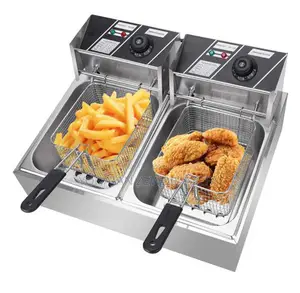 Photo - Nima Double Deep Fryer- ኒማ ዳብል የዘይት መጥበሻ 12 Liter