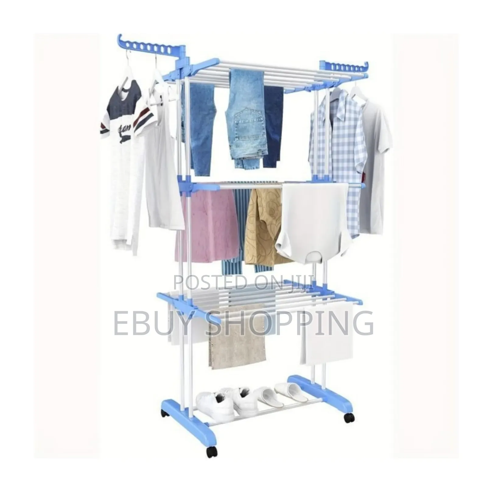 **Premium 3-Tier Clothes Drying Stand–Perfect for Apartments
