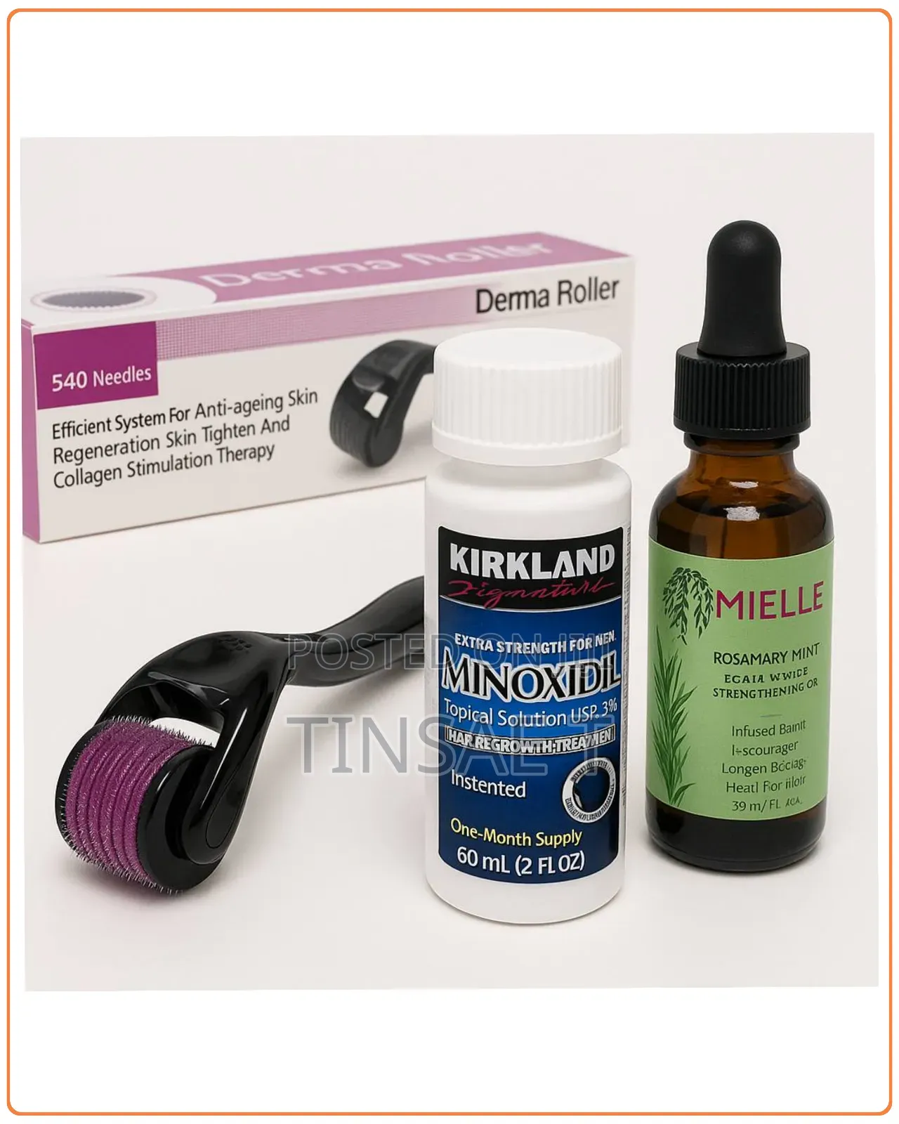 የፀጉር እድገት ፓኬጅ ለጠንካራ ፀጉር እና ፂም 3-በ1