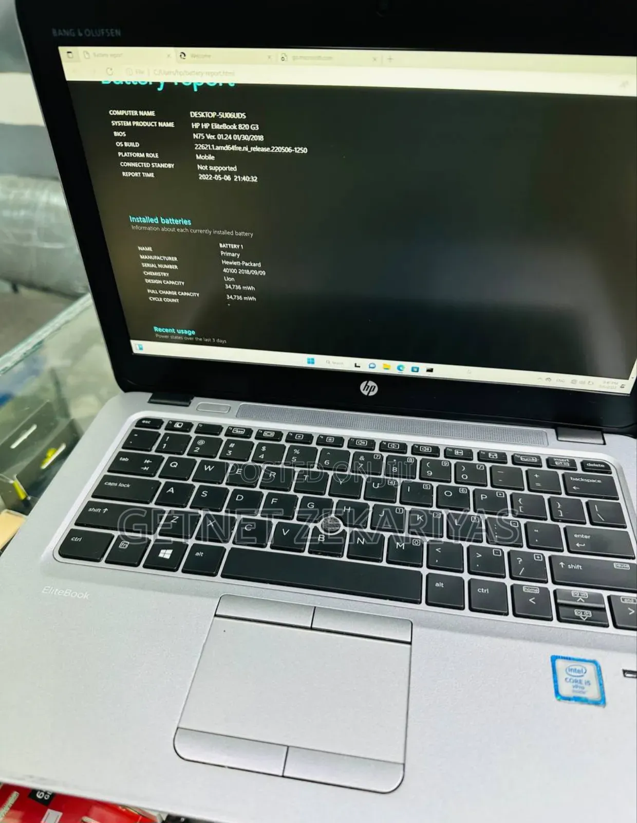 New Laptop HP EliteBook 820 G3 8GB Intel Core I5 SSD 128GB