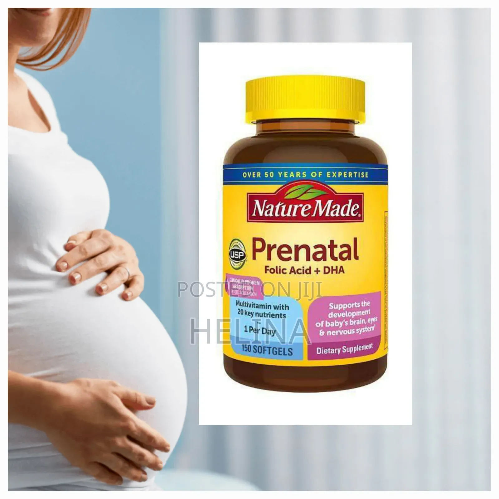 የአሜሪካ ምርት የሆነዉ ፕሪናታል ፎሊክ አሲድ እና ዲኤችኤ ለእናትና ለልጁ ሙሉ ጤና