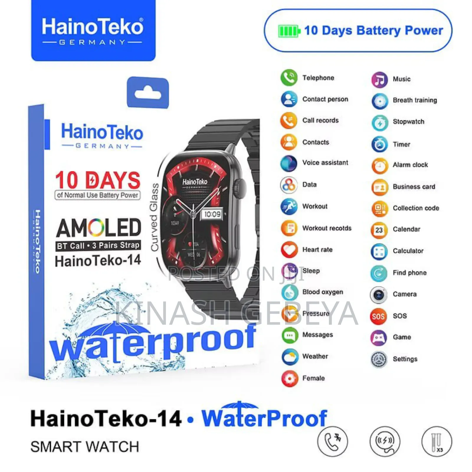 Haino Teko High Quality Water Proof Smart Watch