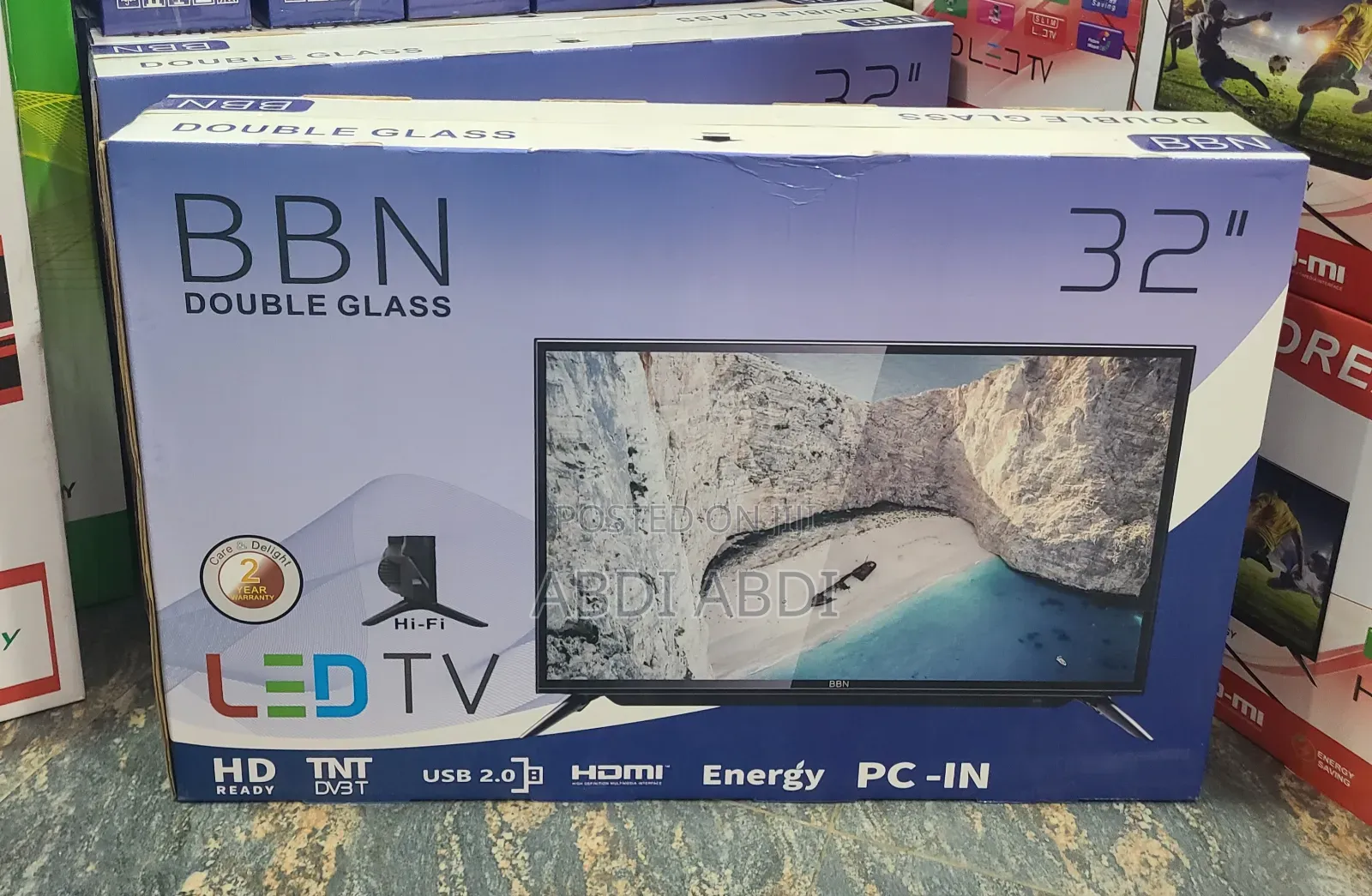 BBN Tv 32 Inch S Doubel Glass
