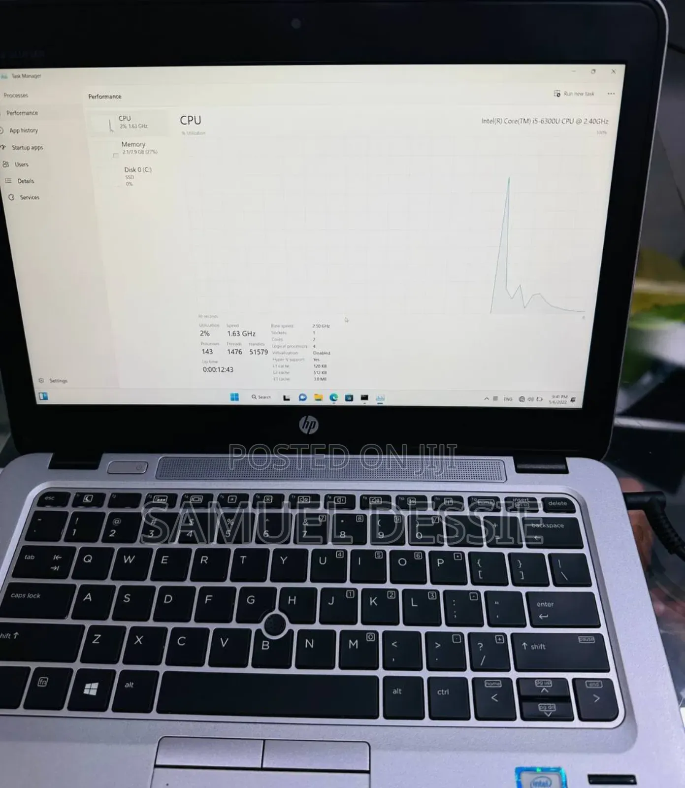 New Laptop HP EliteBook 820 G3 8GB Intel Core I5 SSD 128GB