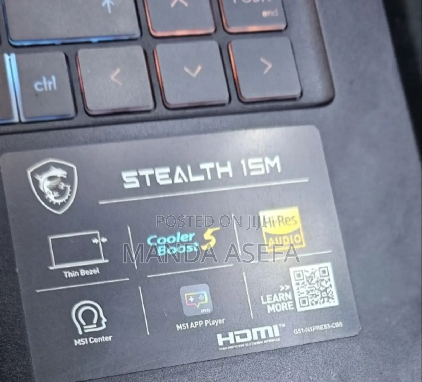 New Laptop MSI 16GB Intel Core I7 SSD 1T