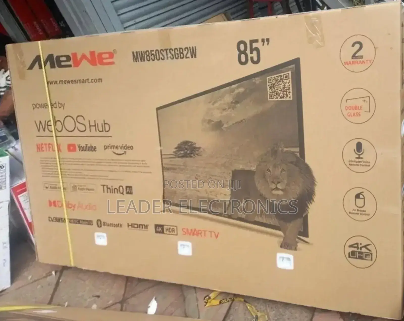 Mewe Tv 85" Smart Android Tv 4 K Ultra Hd Webos Hub