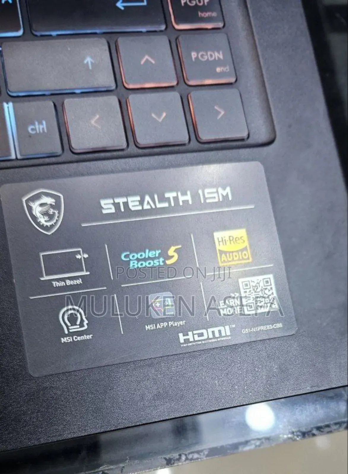 New Laptop MSI GS63 7RD Stealth 16GB Intel Core I7 SSD 1T