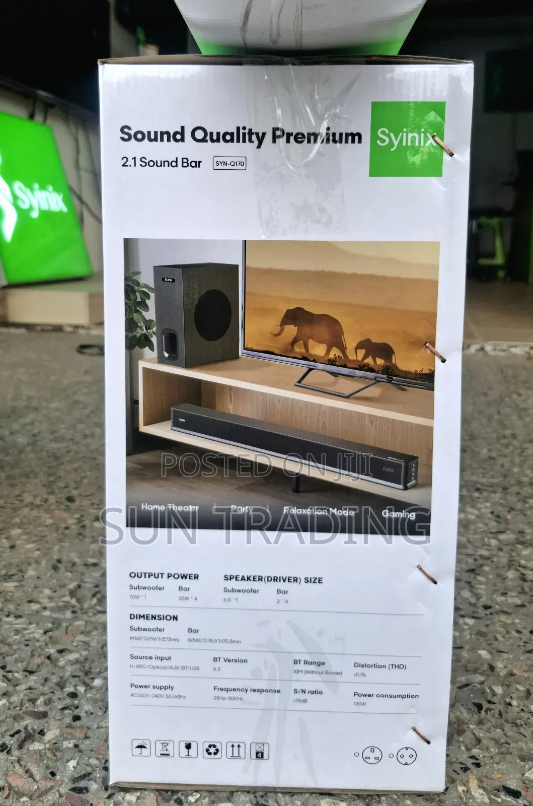 Syinix Premium 2.1 Sound Bar System | 170w Syn- Q170