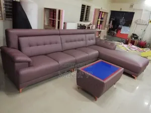 Photo - Asigar Sofa Set Fully Leather With Table