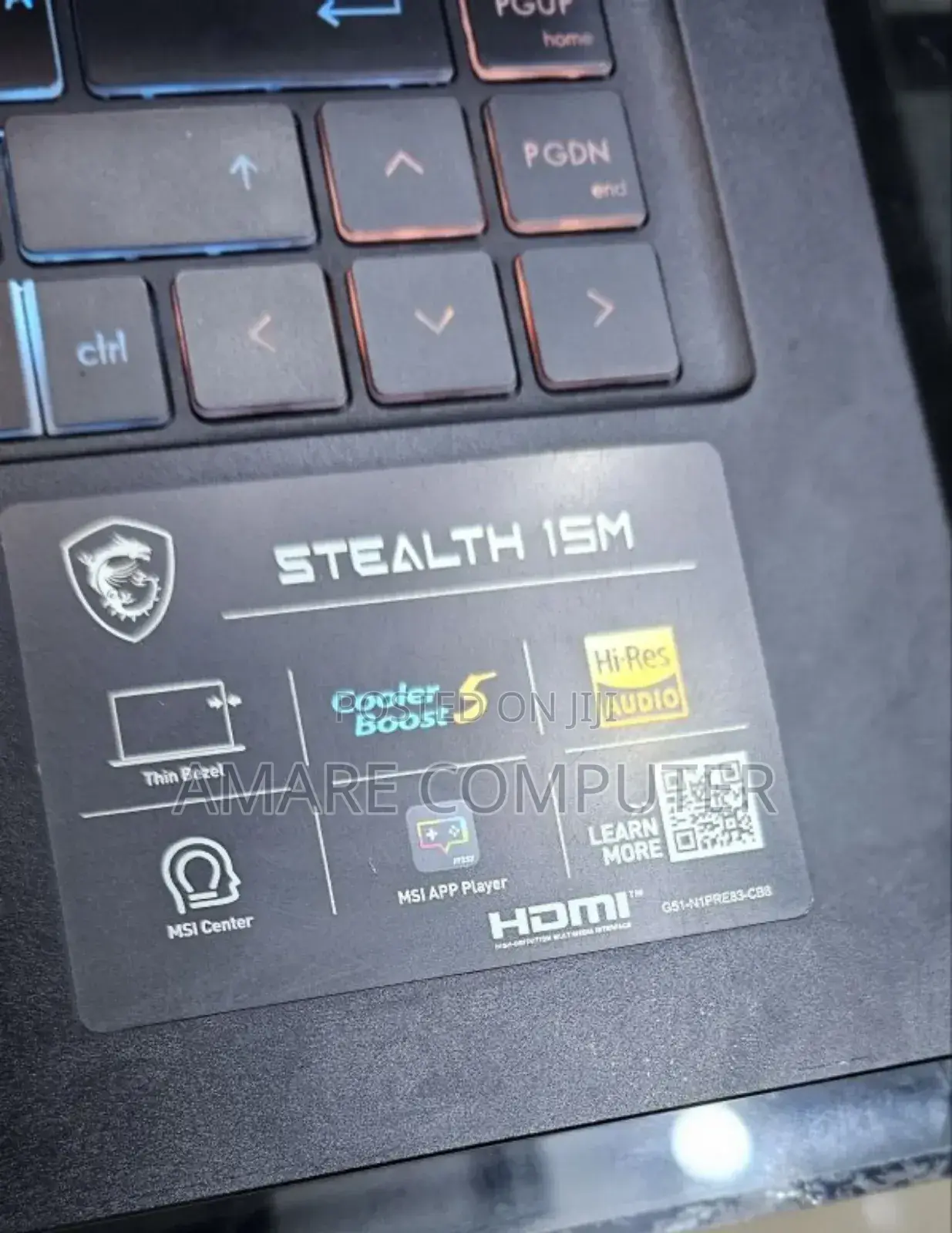 New Laptop MSI 16GB Intel Core I7 SSD 1T